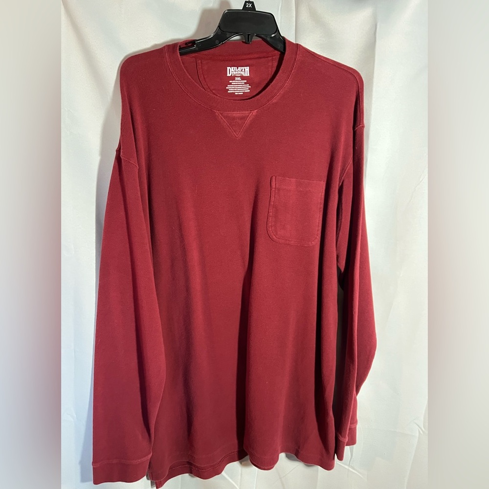 Duluth Trading Co long sleeve cotton shirt - 3XL - red